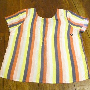 Abercrombie & Fitch Striped Button Back Top